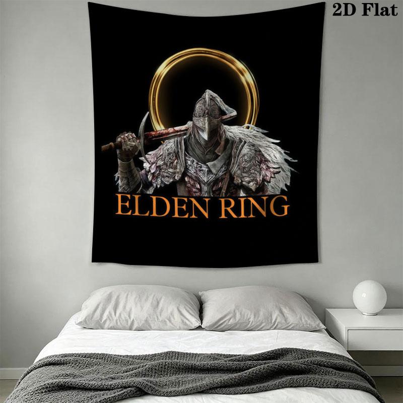 Elden Ring Crown Wall Hanging Printed Fabric Blanket Decorative Tapestries for Bedroom Living Room Home Decor