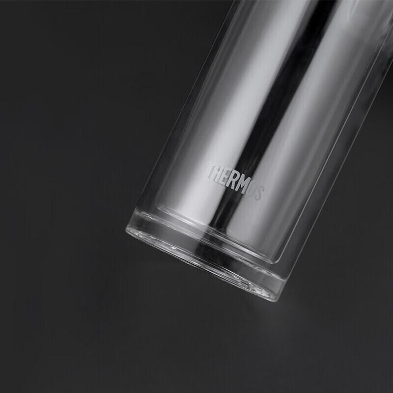 Thermos Water Ripple Portable Double-Layer Glass Cup 400ml