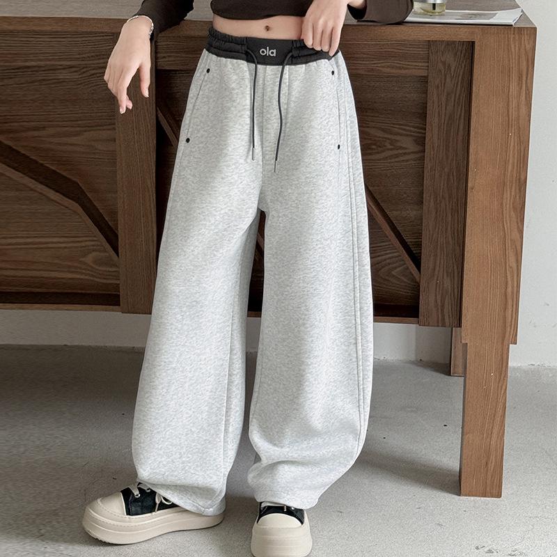 

2025 Spring/Autumn Girls Loose-Fit Sports Wide-Leg Pants 130 cm