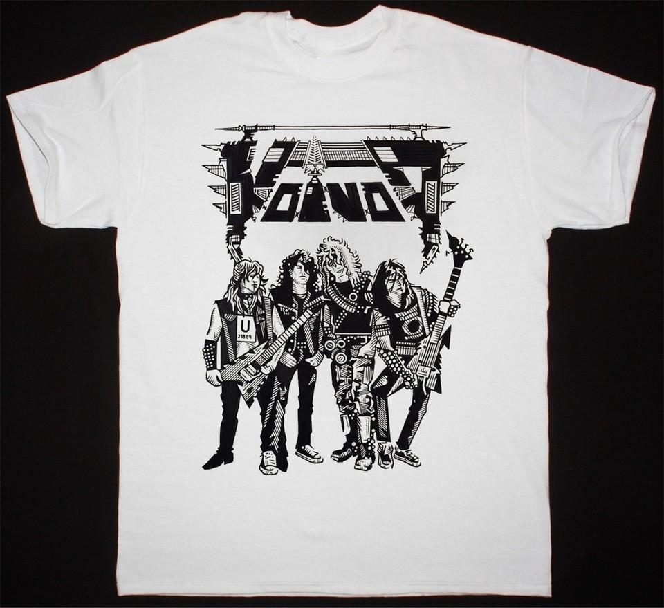VOIVOD Участник группы Для фаната Ретро Белая Унисекс Рубашка Унисекс Футболка XXL