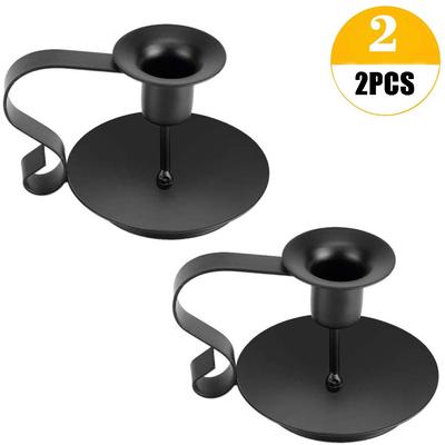 Wrought Iron Taper Candle Holder Iron Candle Holder Dinner Decor 2 Pack