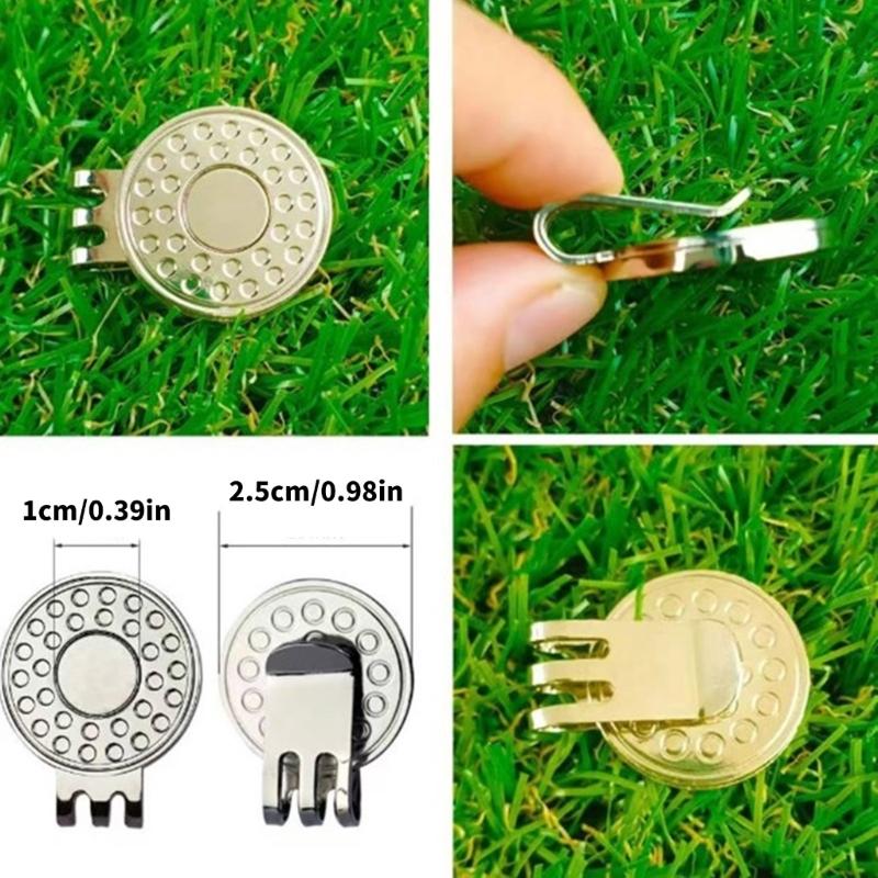 Metal 1inch Golf Balls Marker Hat Clip Golf Balls Marker Golf Gift Assorted Pattern Metal Hat Clip Magnetic Golf Marker