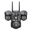V380 Tri-Lens Home Monitor with Night Vision: 4G WiFi, Triple-Screen Surveillance Camera