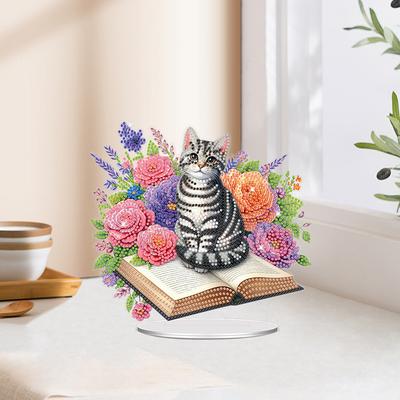 5D DIY Diamond Art Tischdekorationen Acryl Spezialform Niedlich Cartoon Tischplatte Diamantmalerei Ornament-Kits für Erwachsene