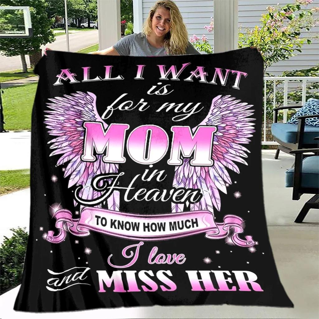 Prezent Błogosławieństwa dla Moich Rodziców, Dziadków, Synów i Córek, Flanelowy Ciepły Koc, Modny Przenośny Koc, Prezent Świąteczny