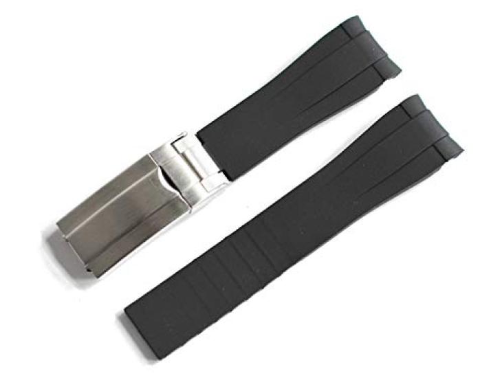 

King Совместимый с Rolex Часы Послепродажный Резиновый Ремешок для Explorer и Других Черный Нержавеющий 19мм [Импорт Оригинал] Детали, Пряжка, Часы, Сталь,