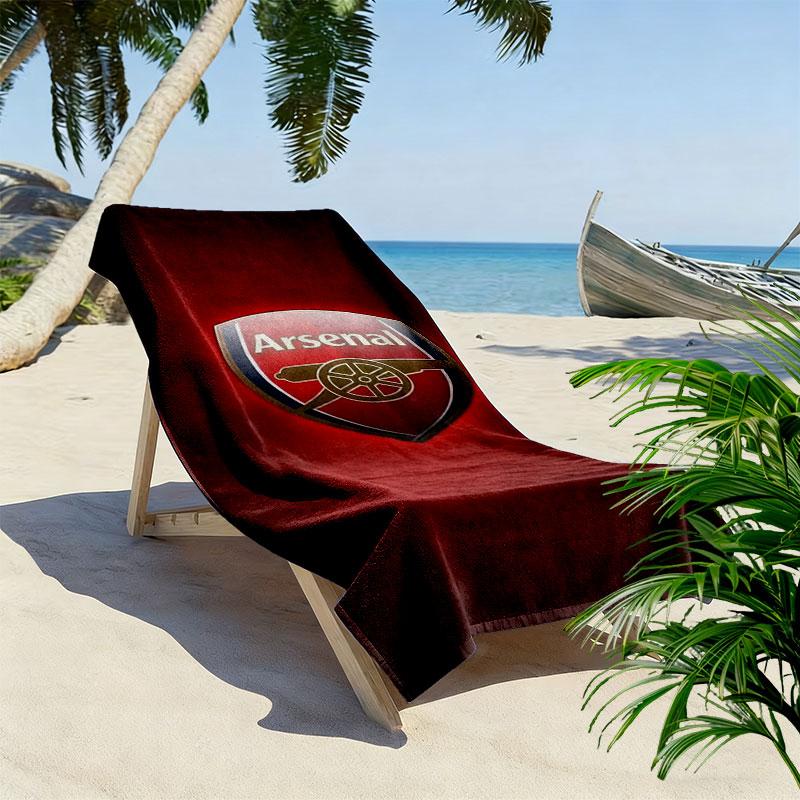 Arsenal F Print Beach Towel, Large Soft Quick Dry Towel for Beach Camping Swimming