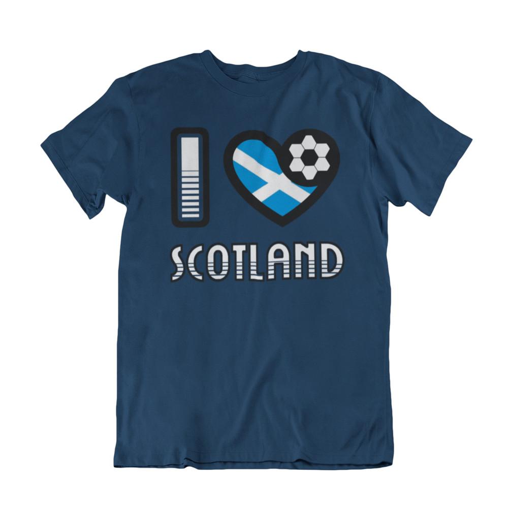 

Взрослый или Детский Футболка I LOVE SCOTLAND 2024 Шотландский Хлопок 3XL