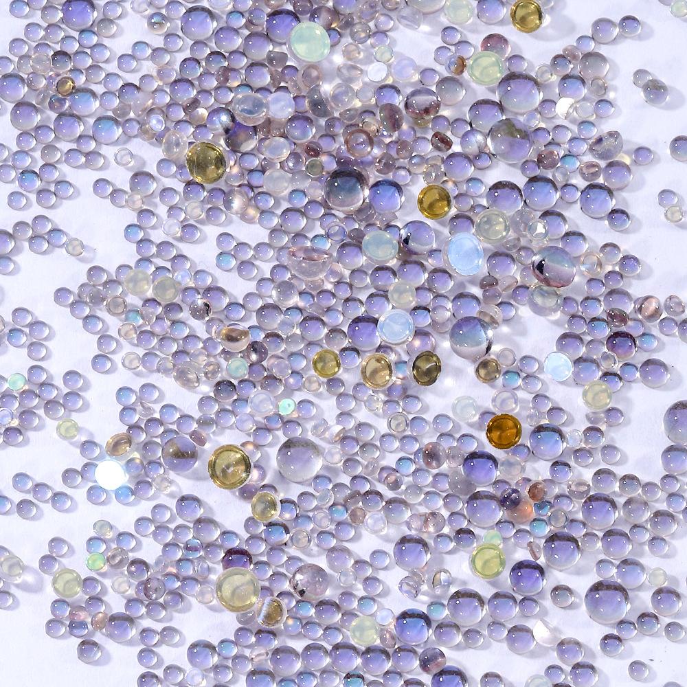 Nail Art Human Fish Bead Bag With 1440 Multi-Size Small Round Diamonds, Flat-Bottomed Nail Art Jewelry, High-Brightness Mixed Magic Diamond Jewelry.