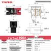 Red-Black Wiring Terminal Block: 100A/200A Lithium Battery Positive/Negative Electrode Post for New Energy Cabinets
