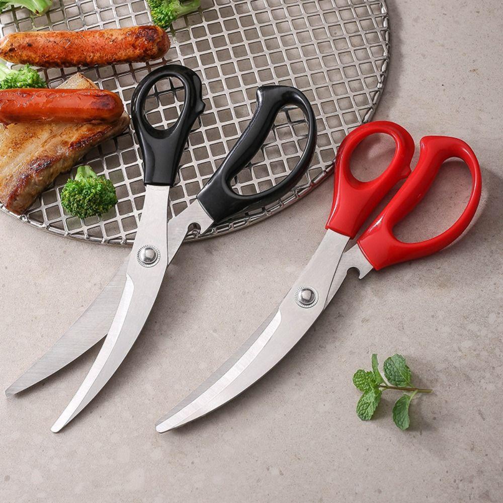 Stainless Steel Food Clip Silicone Cooking Tongs New Barbecue Scissors Clip Set  Outdoor