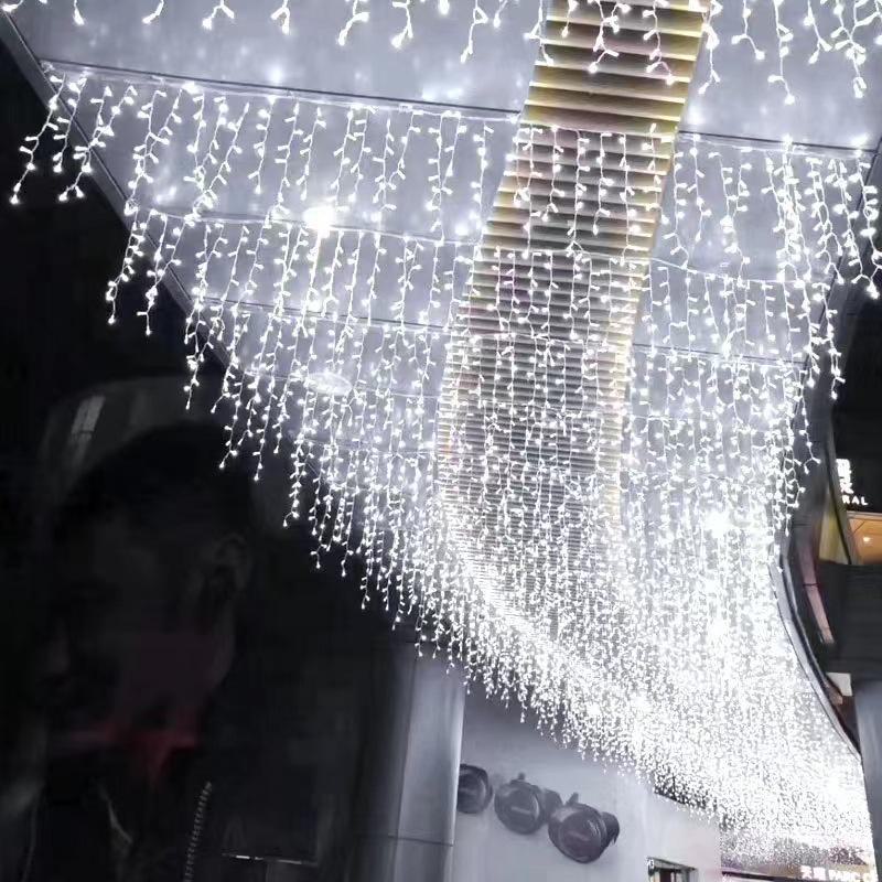 

Водонепроницаемая светодиодная гирлянда-сосулька: Украшение для создания атмосферы Звездного фестиваля White