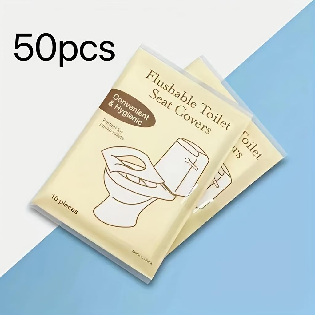 

50/100 шт. Одноразовый коврик для унитаза утолщенный, бумага-подушка для крышки унитаза, портативный для путешествий, расширенная крышка для унитаза для гостевой комнаты