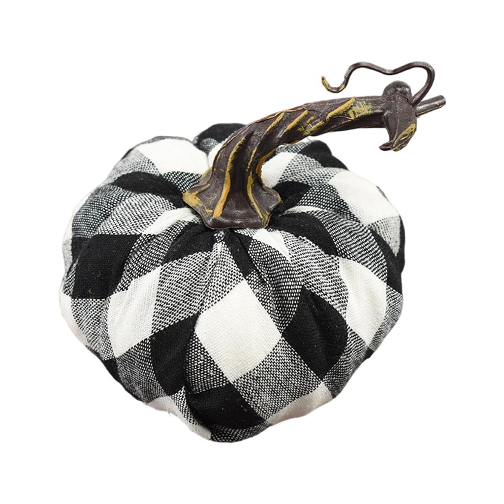 Faux Flannel Pumpkin Halloween Decoration for Cabinet Display and Photography Prop with Foam