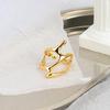 Gold Silver Color Trend Vintage Elegant Ring For Women Party Jewelry