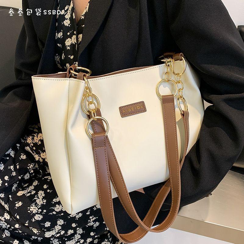 Class Tote Bag Women's New Trendy High-end Shoulder Bag Large Capacity Fashionable Versatile Commuter Bag