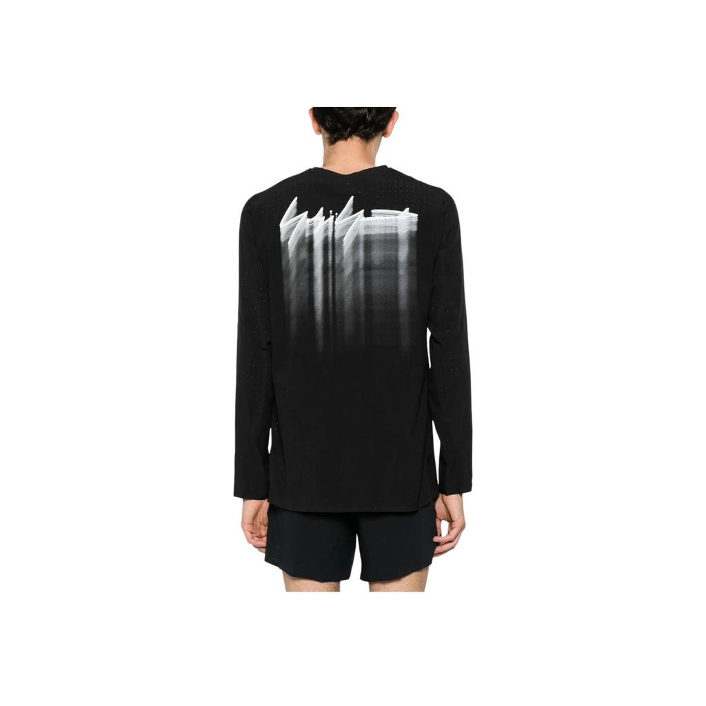 Y-3 Digital Print Loose Fit Crew Neck Short Sleeve T-Shirt Men Tops Black IN8744