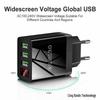 3-Port USB Digital Display Mobile Charger - Multi-USB Smart Travel Charger