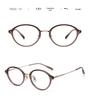 Ultra-Light Pure Titanium Korean-style Oval Glasses, Model 0242: Anti-blue Light, High-end Tortoise Shell Design for Women