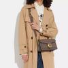 Coach Tabby 26 Druckknopfverschluss Polierte Textur Leder Handtasche Mittel Damenhandtaschen Dunkelbraun CH857-B4CBD