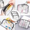 1PC Dust Proof Clear Cosmetic Bag Waterproof Travel Toiletry Organizer with Zipper Large Capacity Pouch