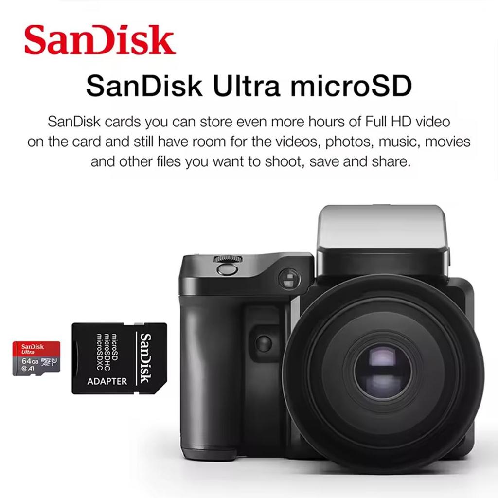 SanDisk Ultra 128GB Micro SD TF Kaart SDXC U1 A1 Kuni 150MB/s 32GB 64GB 256GB 512GB Micro SD Kaart SD/TF Mälukaart Mälukaart Telefonile PC Tahvelarvutile