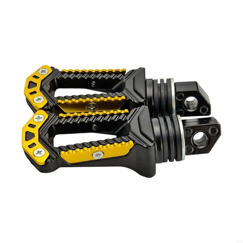 28GC Pair Ergonomic Motorcycle Passenger Foot Pegs Weather Resistant Aluminum & New Moon Footpegs for Long Lasting Use