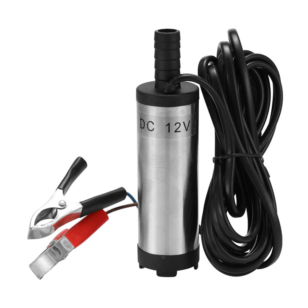 DC 12V Electric Submersible Pump Stainless Steel Submersible Pumps for Water Oil Kerosene 12 L Min Refueling Tool
