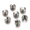 100pcs Open Crimp Beads Covers Crimp End Beads Stopper Spacer Beads for DIY Bracelet Jewelry Making Findings Components Supplies