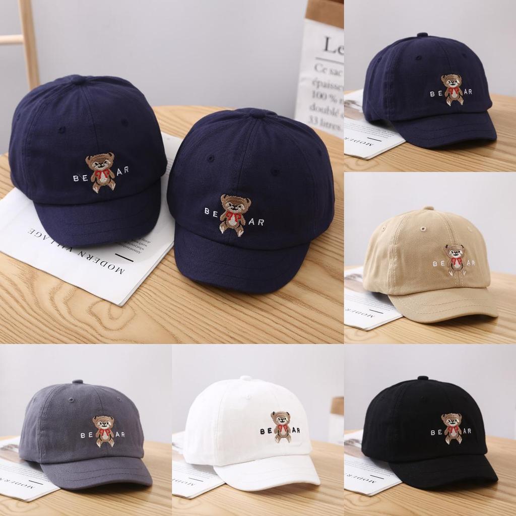 Bear Girls Baseball Cap With Embroidered Letters For Casual Summer Outdoor Use