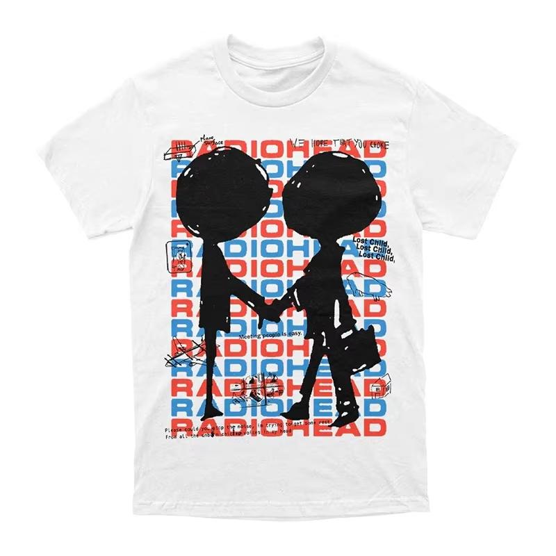 2026 Radiohead (Radio Commander) Rock Band American Casual Minimalist Cotton T-shirt