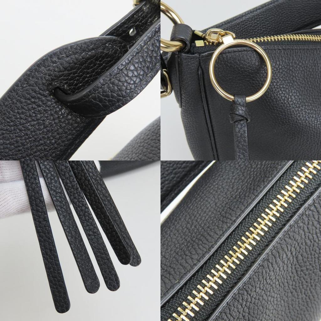 Used COACH Shoulder Bag 35593 Leather Black One Belt