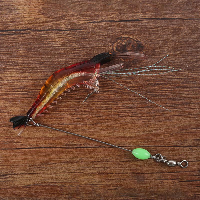 Luminous Soft Fishing Lures Fake Shrimp Floating Shaped Lure Bait Bionic Artificial Shrimp With Hook Fishing Tackle