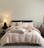 *Class A Jacquard Cotton 4-Piece Thick Flannel Wave Bedding Set, 1.8m*