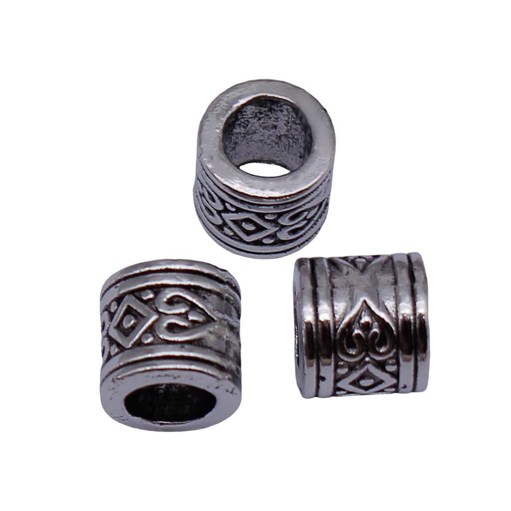 Multi Color Spacer Beads Ornate Metal Big Hole Beads For Jewelry Projects