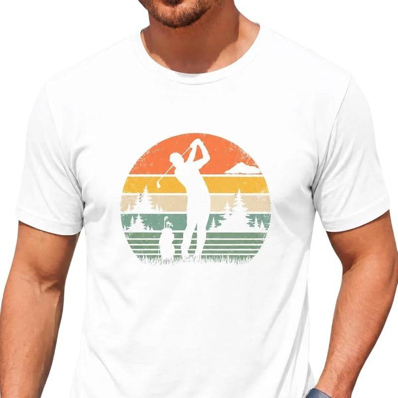 Casual Golf Printed Hawaiian Tees Sleeve Graphic Tshirts Summer Beach Vacation Vintage Tops Fashion Unisex Clothing Hot Casual Wear