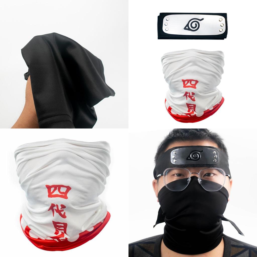 Stilvolle Naruto Kakashi Akatsuki Rote Wolke Maske Qualitäts-Cosplay Stirnband für Partys