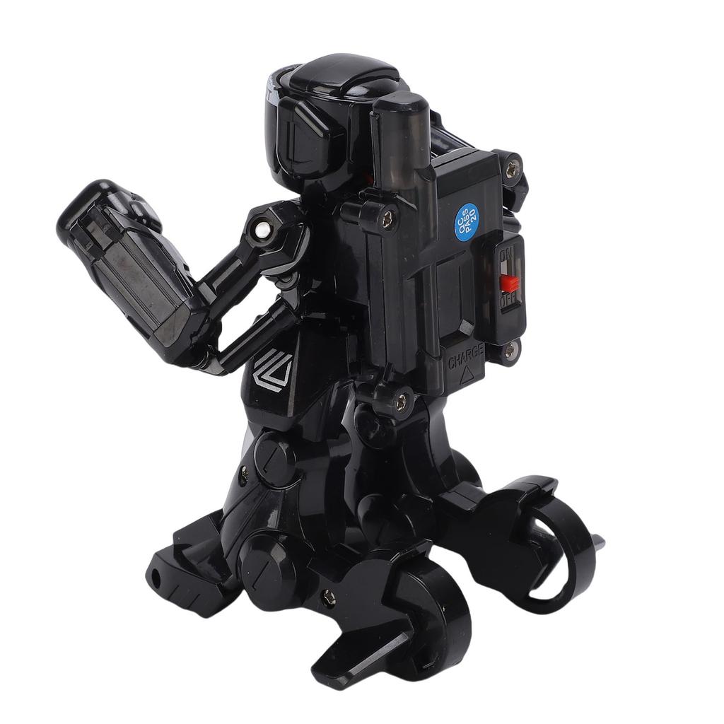 Remote Control Fighting Robot Toy Fun RC Ejecting Battle Robot Support 2 Player with Light Sound Effects Black