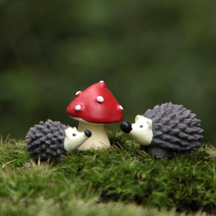 Dog Duck Hedgehog Pig And Mushroom Diy Miniature Garden Resin Craft For Home Decor Gift