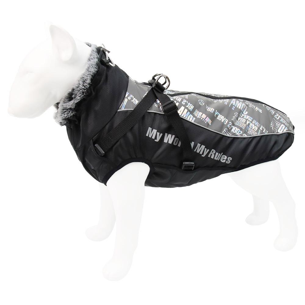 Autumn Winter Pet Dog Clothing Outdoor Windproof Reflective Puppy Thicken Fleece Coat for Small Large Dogs Cat Golden Retriever