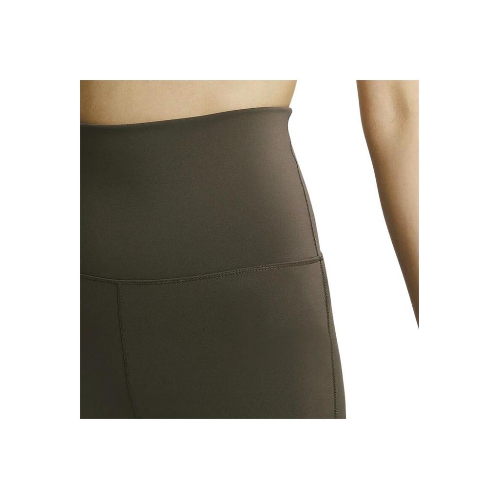 Nike Einfarbige Schnelltrocknende High-Waist Strick-Sporthose mit Geradem Bein Damen Unterteile Mineralgrau Schwarz FV7849004