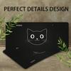 2D Flat White Cat Face License Plate Frame, Polished Aluminum Front Car Tag Cover, Universal 5.9x11.8 Inch Playful Decorative Ex