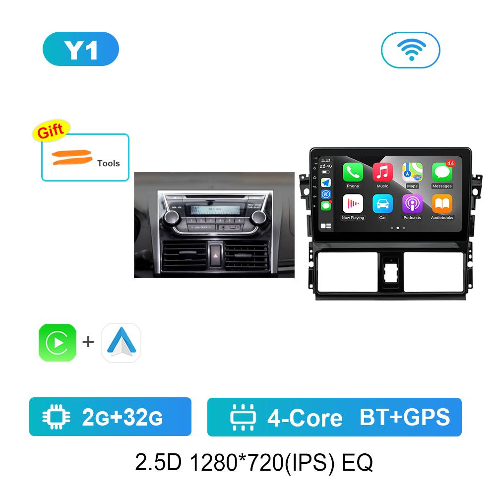 

for TOYOTA VIOS YARIS 2013 - 2016 Android System Car Video Multimedia Player GPS 10 IPS Screen 4G Bluetooth WiFi Auto Tools