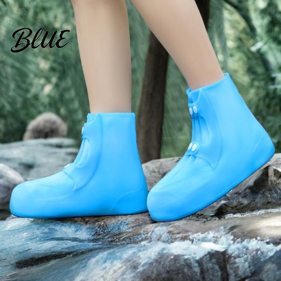 Foldable Shoe Protectors 1 Pair Silicone Waterproof Cover Non-slip Galoshes Overshoes for Gardening Men Women Reusable Rain Boot Outdoor