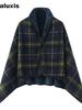 Multifunctional Shawl Blanket: Thickened Poncho for Office Napping, Leg Covering, Sofa Throw