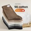 Men's Spring Cotton Autumn Winter Mid-Calf Tights Anti-Bacterial Odor-Resistant Cotton Tights Wicking Sweat Absorbing Sports Black Business Tights