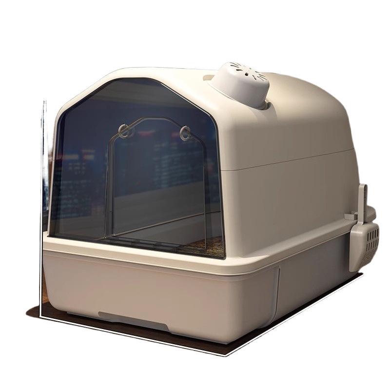 Extra Large Odor-Proof Enclosed Cat Litter Box with Deodorizing and Splash Protection