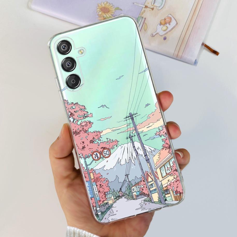 For Samsung Galaxy M15 5G Case SM-M156B Luxury Marble Clear Silicone Soft TPU Phone Cover For Samsung Galaxy F15 5G