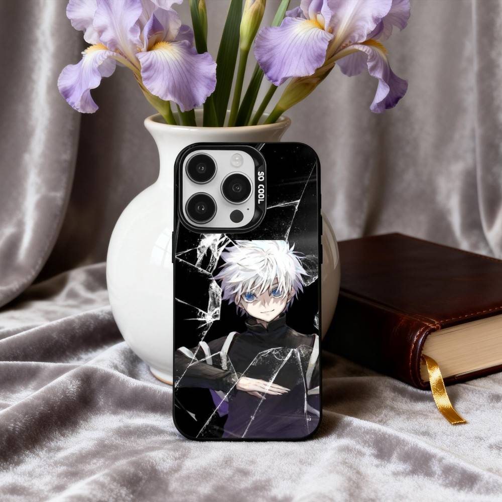 K-Killua Z-Zoldyck H-Hunter X Hunter Phone Case For iPhone17,16,15,14,13,12,11 Plus,Pro Max Black Candy silver phone case