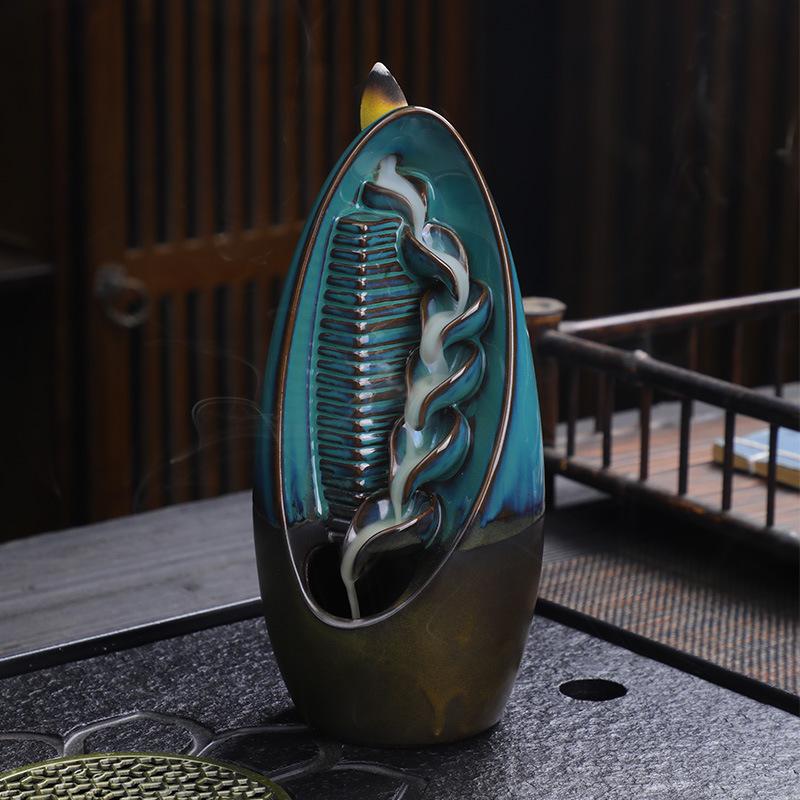 Incense Holder Ceramic Incense Burner Creative Ornaments for Backflow Incense Burner